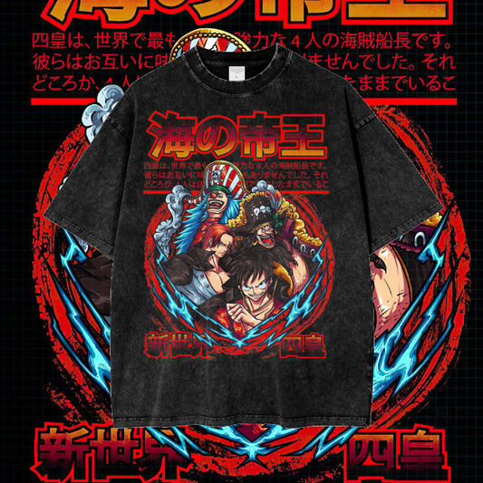 "The Emperors" One Piece 4K Print Vintage Tee